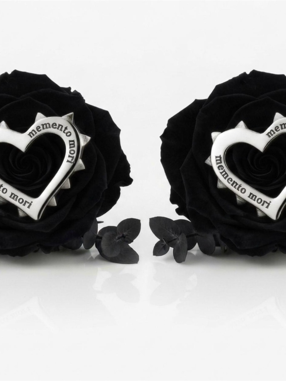 MOMENTO MORI Women’s Silver Open Heart Spike Stud Earrings Custom Gothic OSFA